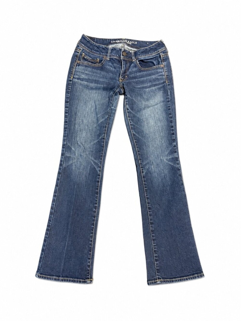American Eagle Kick Boot Stretch Jeans Blue Size 6 Regular Pre‑Owned